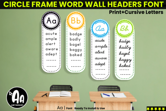 Abcd Cursive Word Wall: A Designer's Dual-Font Toolkit