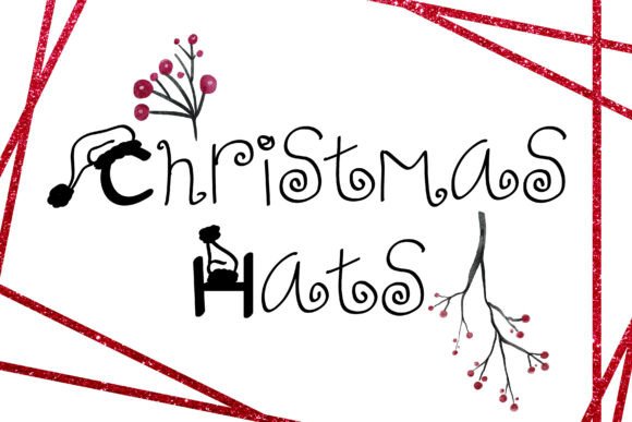 Christmas Hats Font: A Playful Typeface for Festive Designs