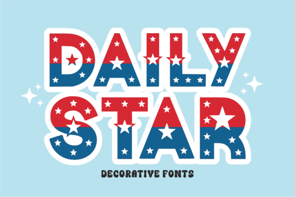 Daily Star Font: A Bold Patriotic Typeface for Creative Projects