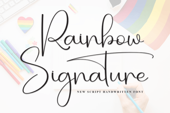 Discover Rainbow Signature: A Handwritten Font with Natural Flow