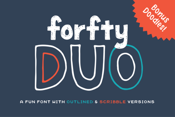 Forfty Duo: The Playful Hand-Drawn Font for Creative Projects