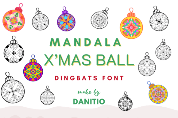 Infuse Holiday Magic: The Mandala X'mas Ball Font