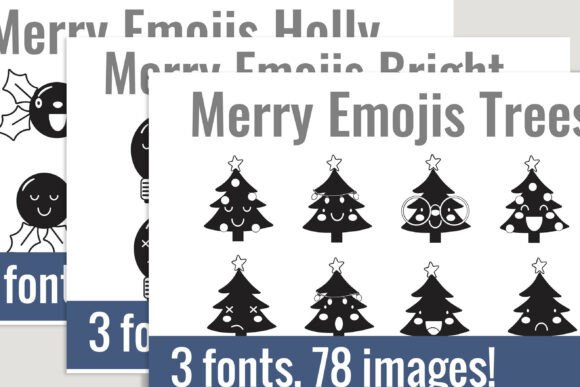 Merry Emojis Trees Dingbats: Your Playful Holiday Design Kit