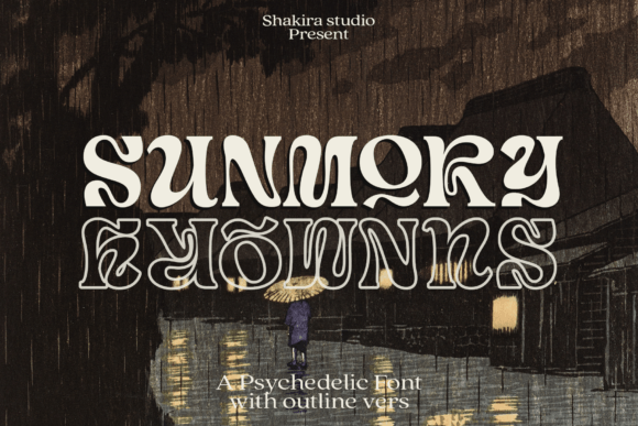 Sunmory: A Psychedelic Serif Font for Vibrant Designs